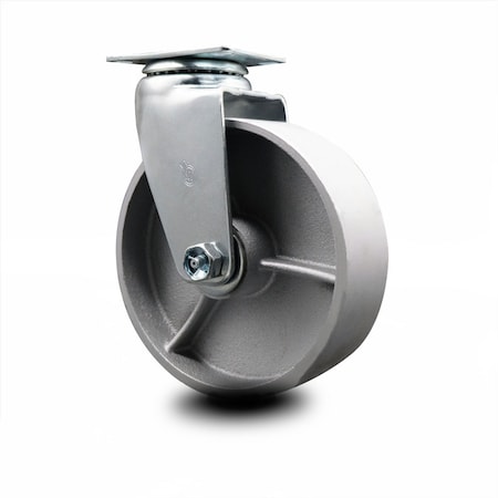 6 Inch Semi Steel Cast Iron Wheel Swivel Caster With Roller Bearing SCC